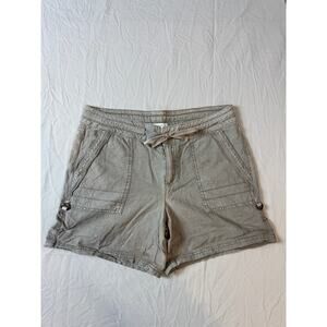 Maurices Women’s Utility Shorts Linen Blend Gray Size 4